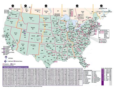 Area Code Map Of Us And Canada Map With Image Us Telephone Area Codes ...