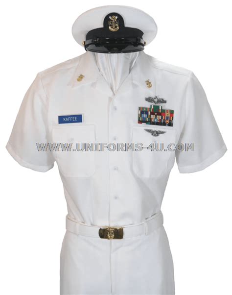 U.S. NAVY MALE CHIEF PETTY OFFICER SUMMER WHITE SERVICE UNIFORM