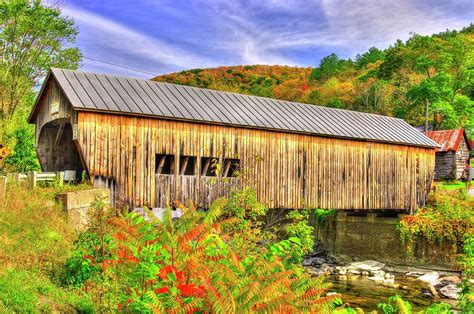 Vermont Covered Bridges - Mill Covered Bridge No. 2A Over First Branch White River, Orange ...