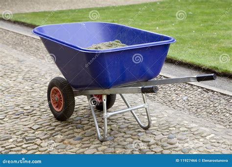 Handbarrow in the garden stock photo. Image of spring - 11927466