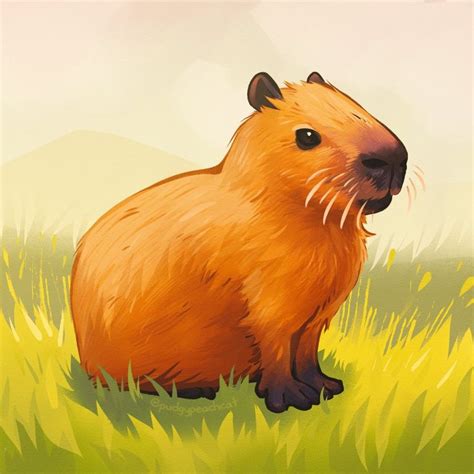 Capybara in 2022 | Animal drawings, Capybara, Cute animal drawings