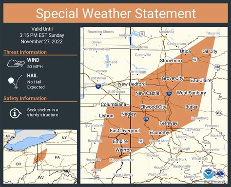 NWS Pittsburgh on Twitter: "A special weather statement has been issued for New Castle PA ...