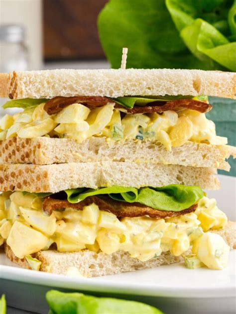 Egg Salad Sandwich with Bacon - Together as Family