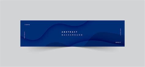 Premium Vector | Blue abstract linkedin banner template