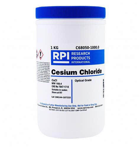 RPI, 1 kg Container Size, Powder, Cesium Chloride Optical Grade ...