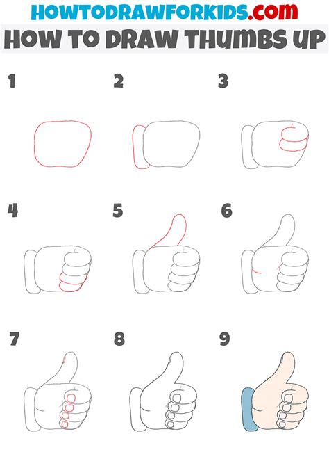 How To Draw Thumbs Up ~ Draw Drawinghowtos | Bodenfwasu