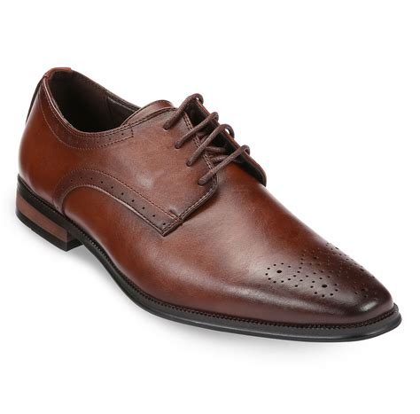 Gallery Seven - Gallery Seven Punctured Leather Oxford Dress Shoes for Men - Walmart.com ...