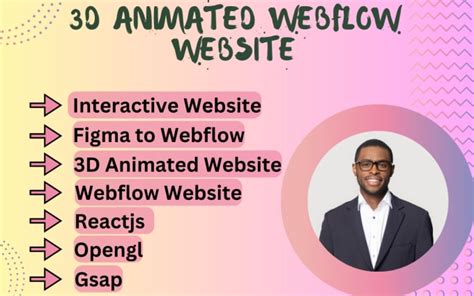 3d animated interactive webflow website figma to webflow with reactjs gsap by Webguru168 | Fiverr