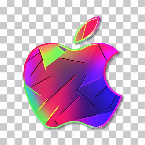 Free Colorful Apple Logo Sticker - Transparent Stickers Download