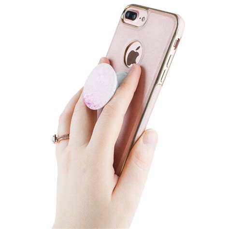 iPhone 7 Plus Rose Gold Case with PopSocket - Rose Gold