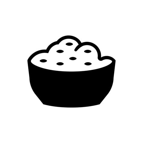 Rice bowl icon, logo isolated on white background 25722074 Vector Art at Vecteezy