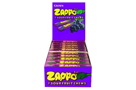 ZAPPO BUBBLE GUM GRAPE. Wallies Lollies