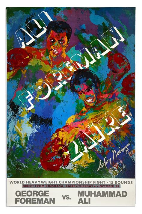 1974 Muhammad Ali vs. George Foreman Zaire Poster By Leroy Neiman