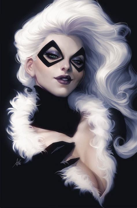 Black Cat #1 variant cover by Artgerm | Stanley Lau * | Black cat marvel, Superhero art, Black cat