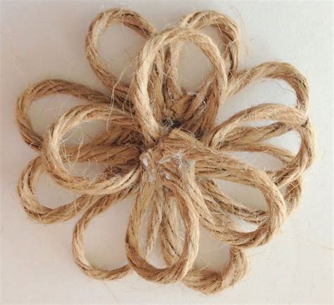 Rustic & Chic Jute Twine Flowers on Glass Ornaments | Jute flowers ...