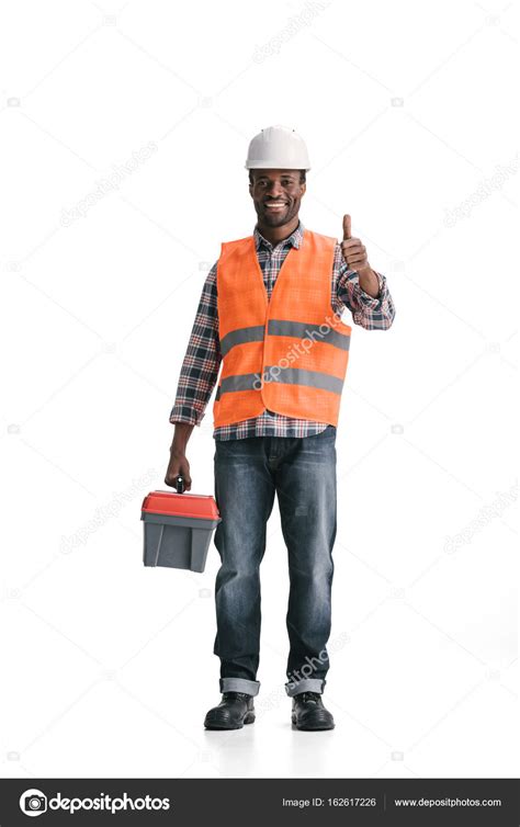 Construction worker with toolbox — Stock Photo © TarasMalyarevich ...