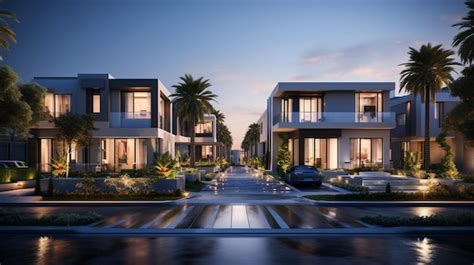 Premium AI Image | Luxury neighborhood architecture design ideas 3D