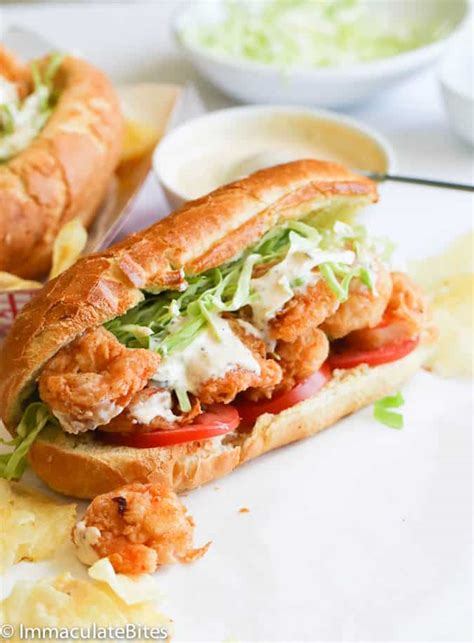 Shrimp po’ boy sandwich - Immaculate Bites