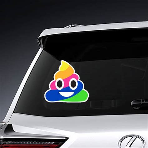 Rainbow Poop Emoji Sticker