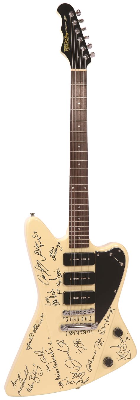 Special Auction for a Guitar that Artists signed after performing at the Kirsty MacColl Memorial ...