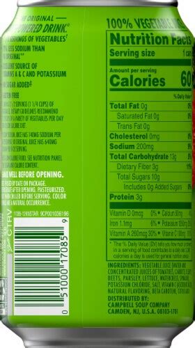 V8® Low Sodium Vegetable Juice, 11.5 fl oz - Kroger