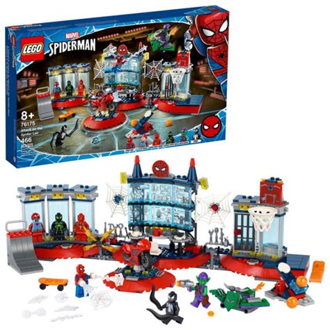 LEGO Super Heroes Marvel Spider-Man -Attack on the Spider Lair 76175 ...