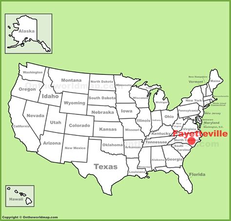 Fayetteville location on the U.S. Map