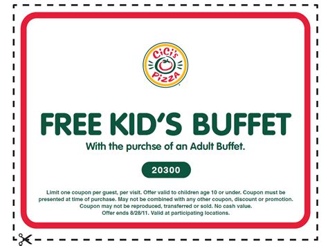 It's Hip to Clip Coupons: FREE Kid's Buffet Coupon for Cici's Pizza