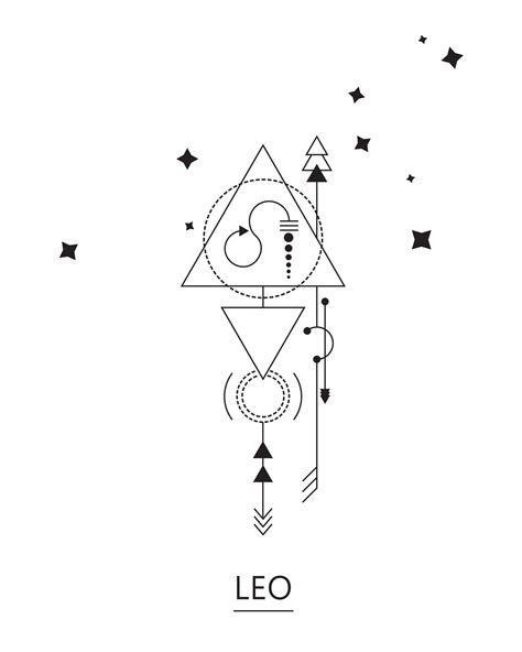 SVGJPEG Leo Zodiac Sign . Minimalist Tattoo. Constellation. Printable for Home Decoration ...