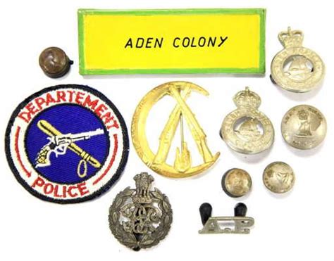 RARE ADEN COLONY POLICE INSIGNIA KINGS CROWN