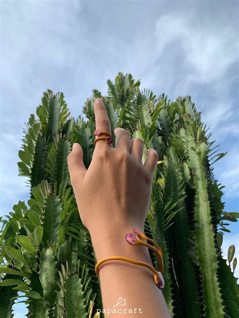 Beya Leather Bracelet and Ring Set by Papacraft