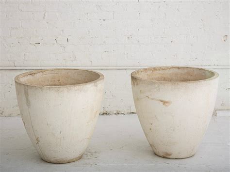 Large Concrete Cast Stone Planters, a Pair For Sale at 1stDibs | large concrete planters