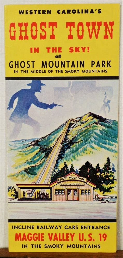 1961 Ghost Town Maggie Valley North Carolina vintage travel brochure ...