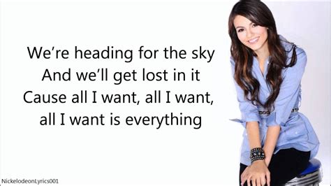 Victoria Justice - All I Want Is Everything (+ Lyrics) FULL SONG - YouTube