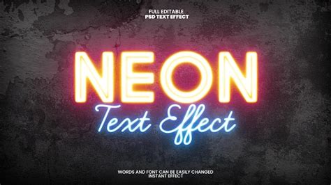 Free PSD | Neon Text Effect