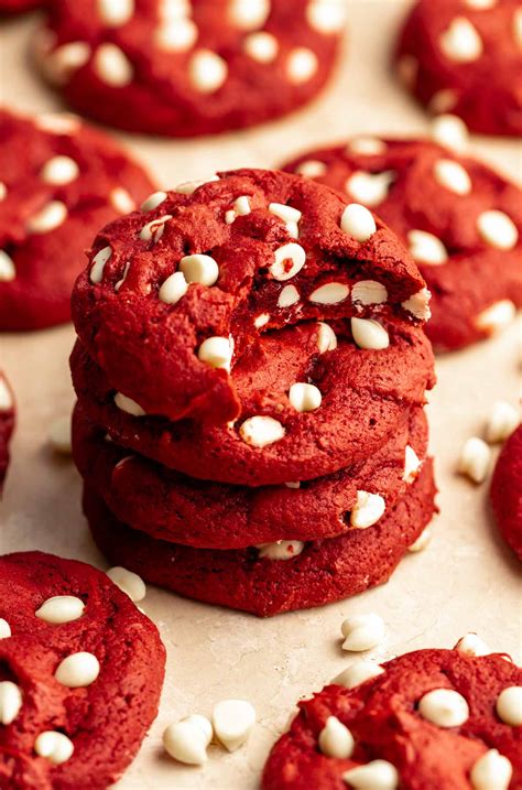 Chewy Red Velvet Cake Mix Cookies - Rich And Delish