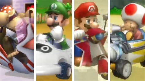 Mario Kart Wii Mirror - All Characters Losing Animations (10th Place) - YouTube