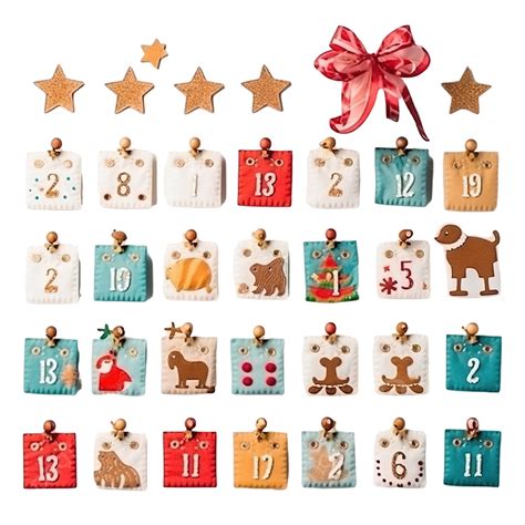 Christmas Advent Calendar Waiting For Christmas With Gifts And Sweets Surprises Activity For ...