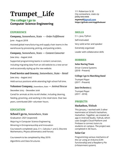 Sophomore in college, resume for internships and a career fair next week. How does it look? : r ...