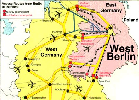 maps of dallas: Berlin Wall Map