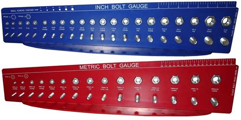 Bolt and Nut Gauges Check a Thread Size Fastener Standard SAE Inch ...