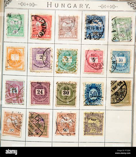 Old stamps in a stamp album Stock Photo - Alamy