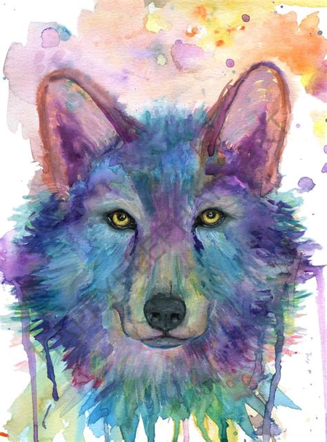 Abstract Wolf Painting for Wall Decor Wolf Art Print From | Etsy