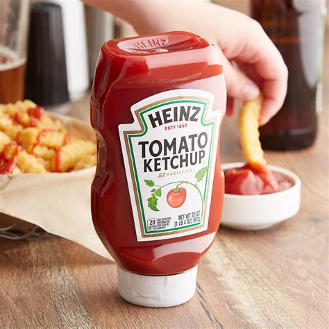 Heinz Ketchup 20 oz. Upside Down Squeeze Bottle - 12/Case