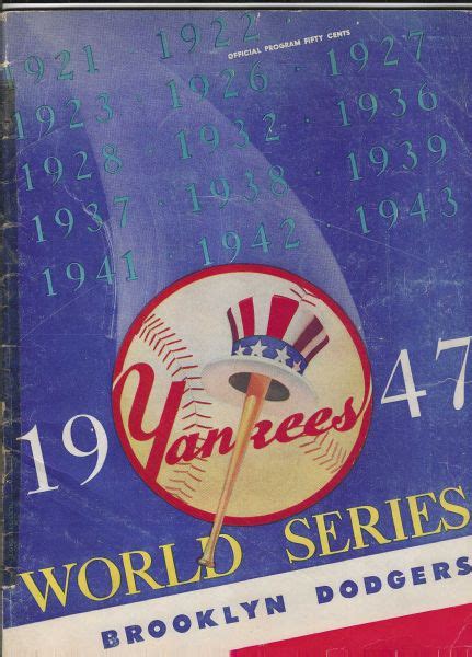 Lot Detail - 1947 World Series Offcial Program - NY Yankees vs Brooklyn Dodgers