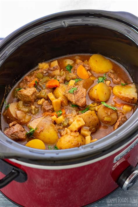 Slow Cooker Guinness Beef Stew Recipe - Happy Foods Tube