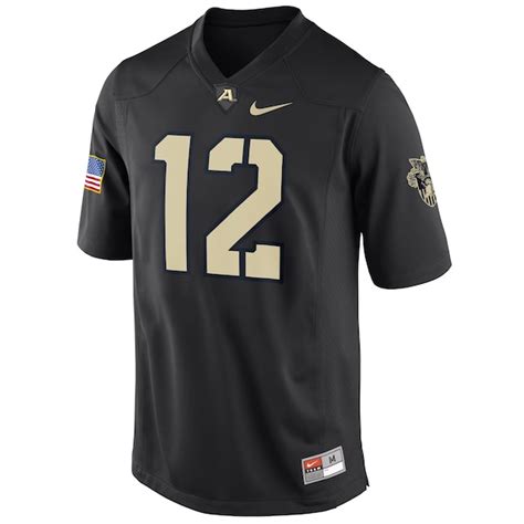 Nike Army Black Knights #12 Game Football Jersey - Black