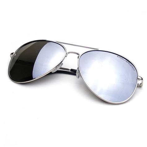 Original Silver POLARIZED FULL MIRROR AVIATOR Sunglasses #EmblemEyewear #Aviator