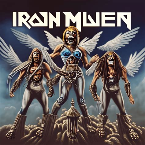 Iron Maiden Album Cover with Pigeons · Creative Fabrica