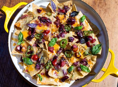 Layered Cheese Nachos with Fresh Cherry Salsa - A Zest for Life